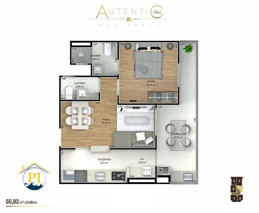 Apartamento, 1 quarto, 55 m² - Foto 12