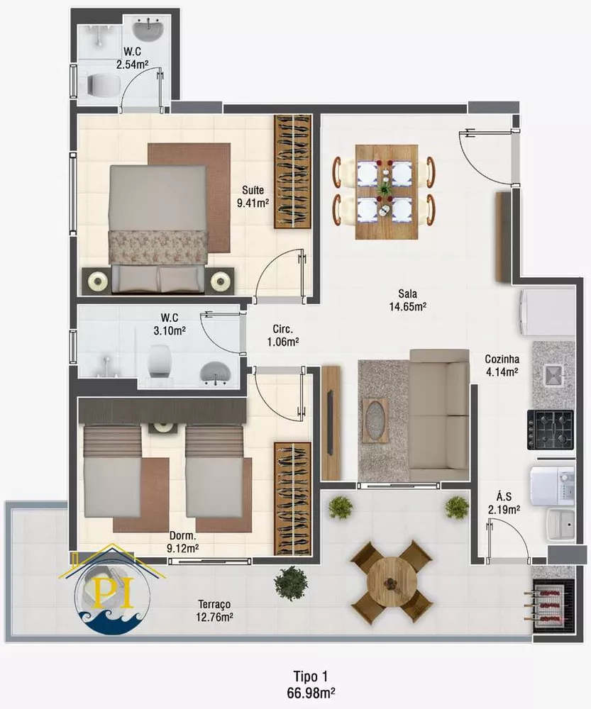 Apartamento, 2 quartos, 66 m² - Foto 6