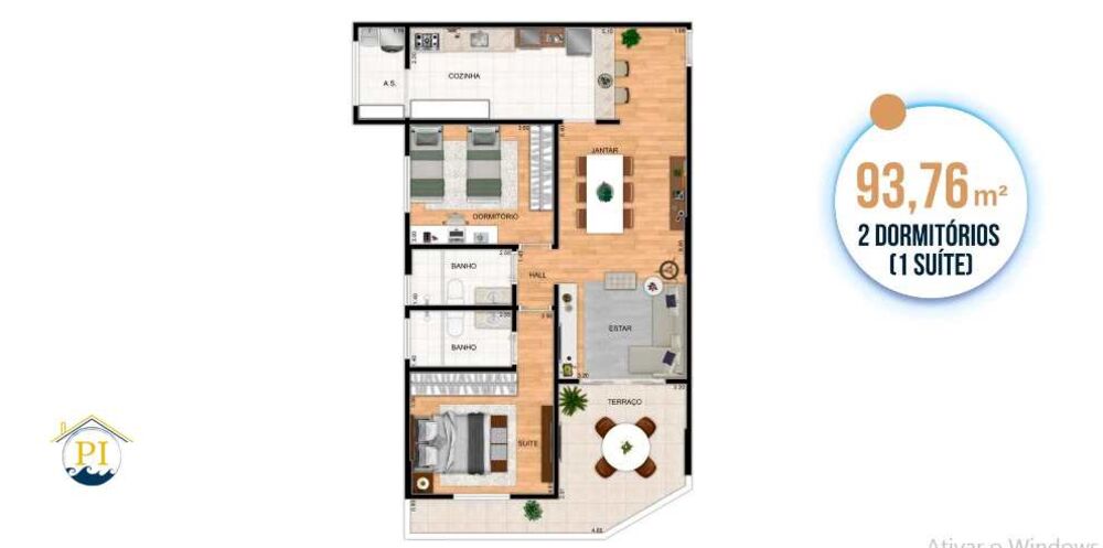 Apartamento, 2 quartos, 94 m² - Foto 1