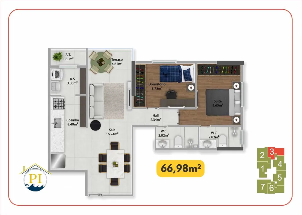 Apartamento, 2 quartos, 71 m² - Foto 11