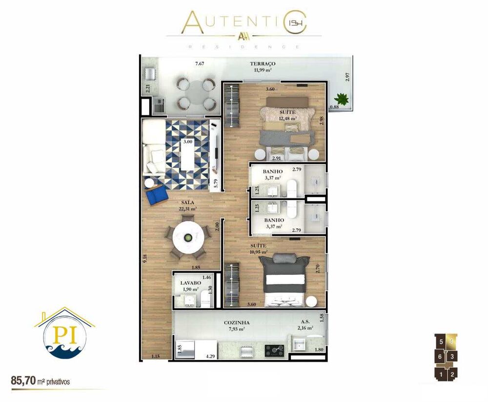 Apartamento, 2 quartos, 85 m² - Foto 2