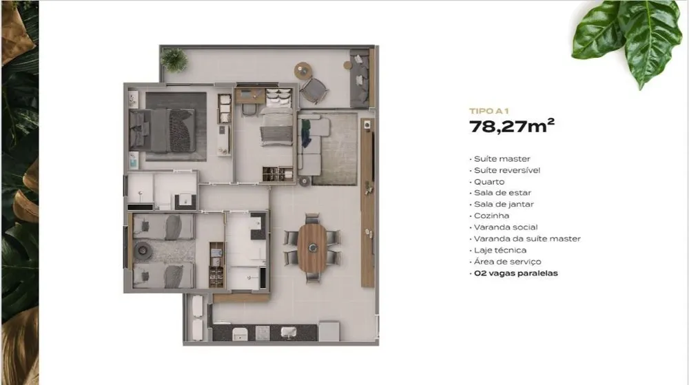Apartamento, 3 quartos, 78 m² - Foto 3