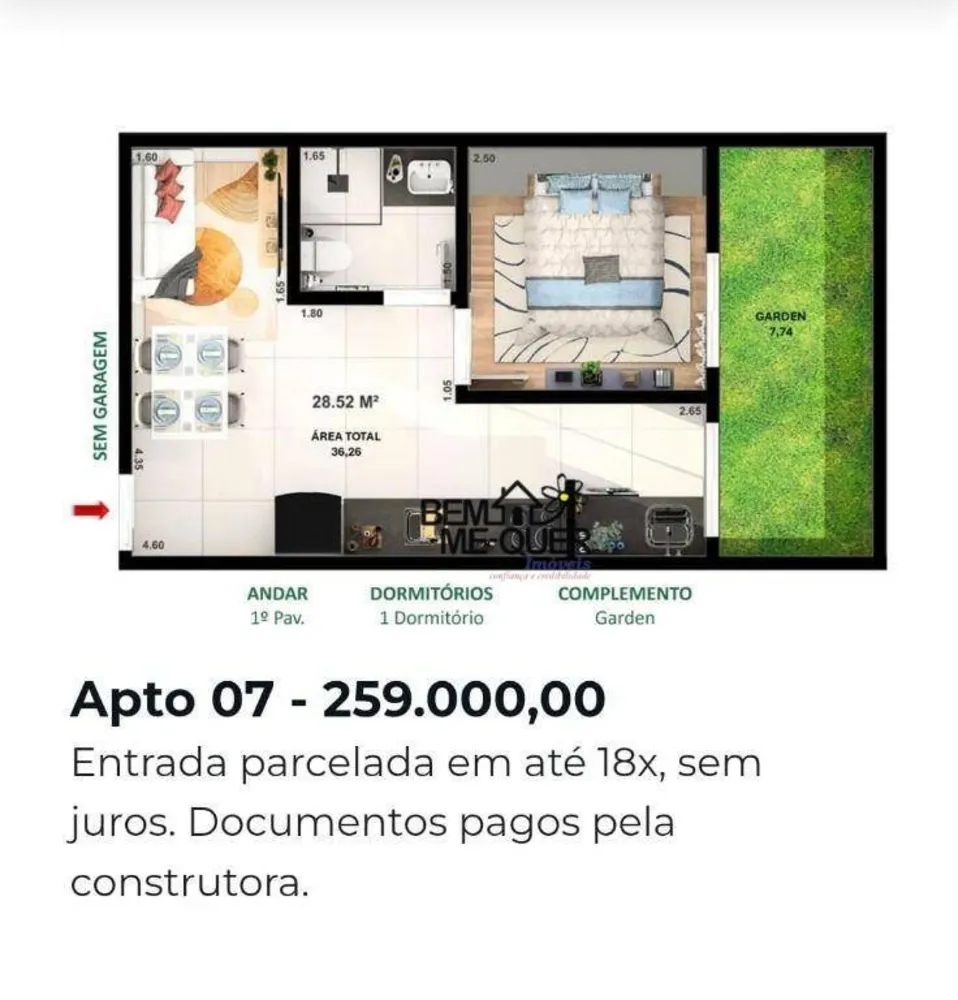 Apartamento, 1 quarto, 25 m² - Foto 10