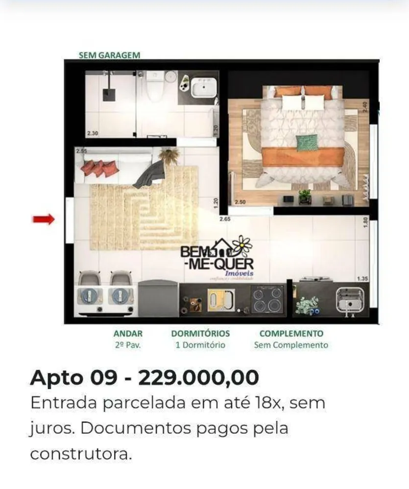 Apartamento, 1 quarto, 36 m² - Foto 7