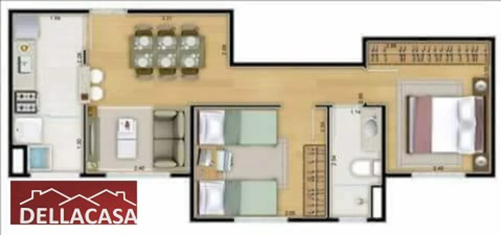 Apartamento, 2 quartos, 48 m² - Foto 1