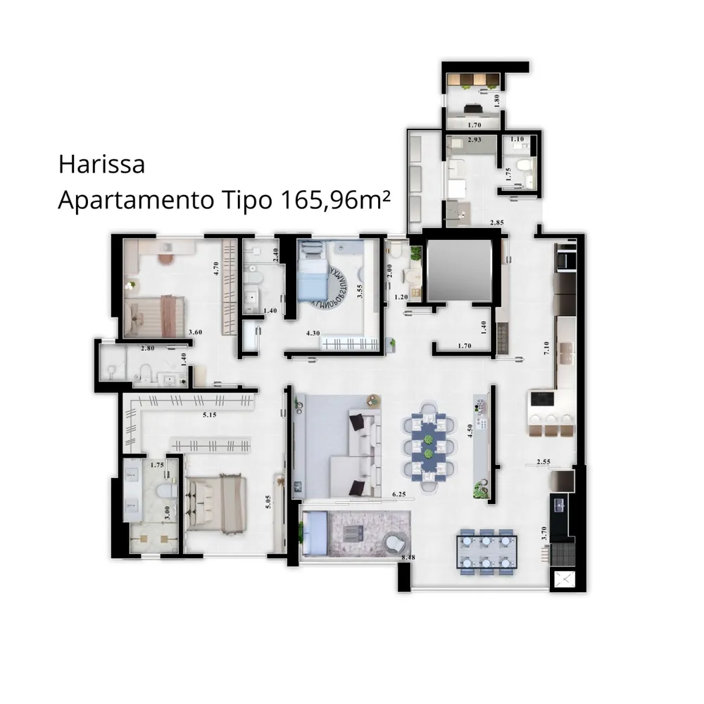 Apartamento, 3 quartos, 165 m² - Foto 3