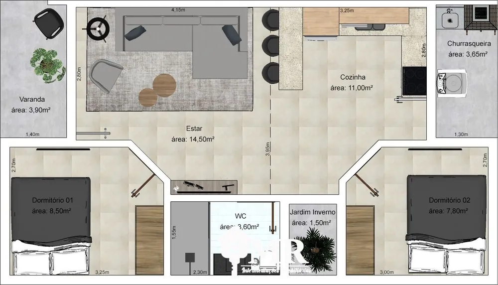 Apartamento, 2 quartos, 57 m² - Foto 12