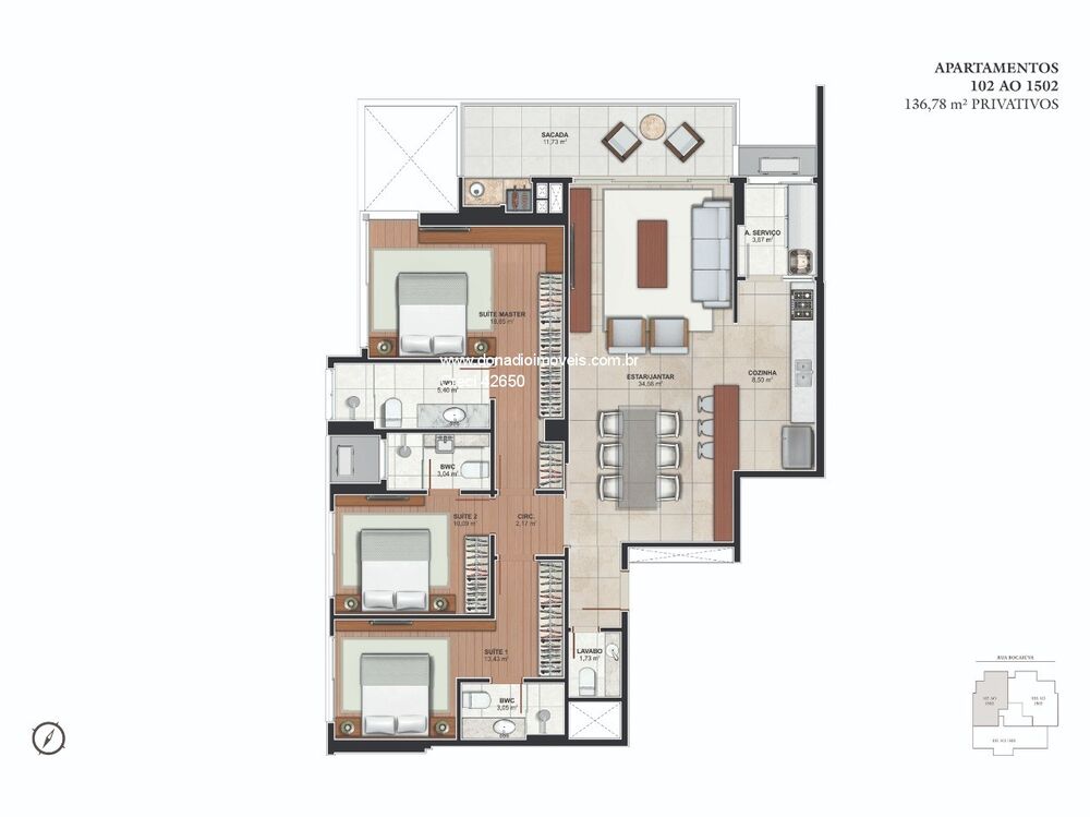 Apartamento, 3 quartos, 139 m² - Foto 3