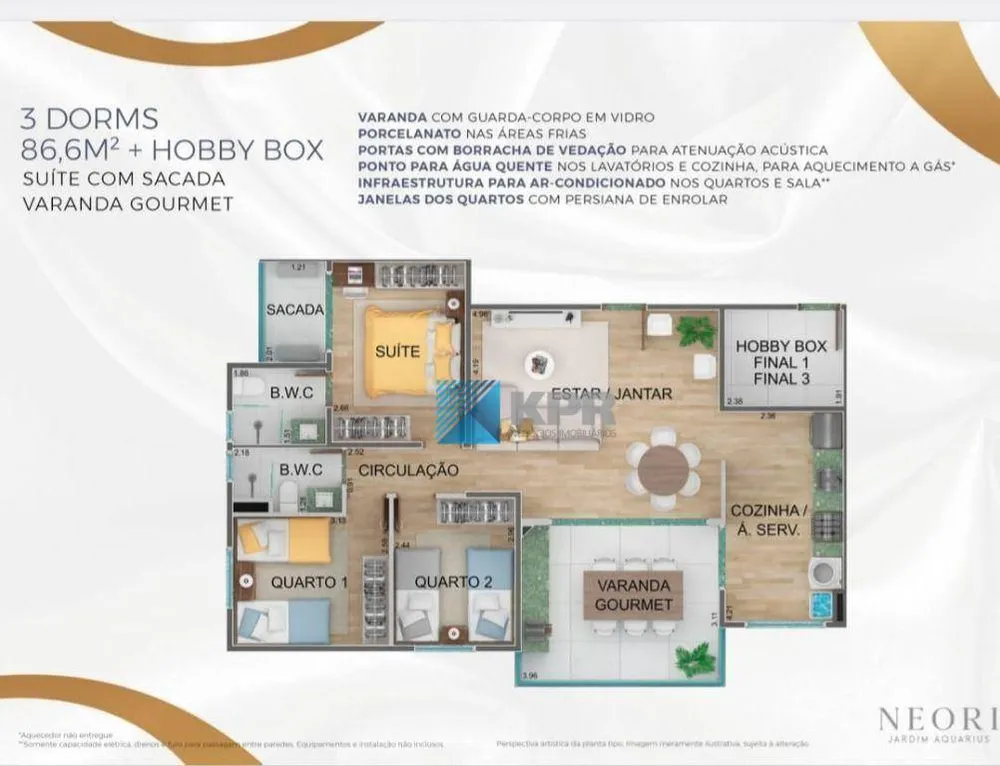 Apartamento, 3 quartos, 140 m² - Foto 1