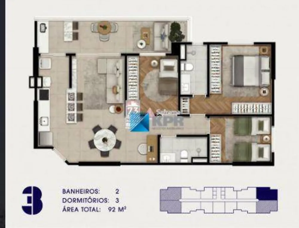 Apartamento, 3 quartos, 92 m² - Foto 5