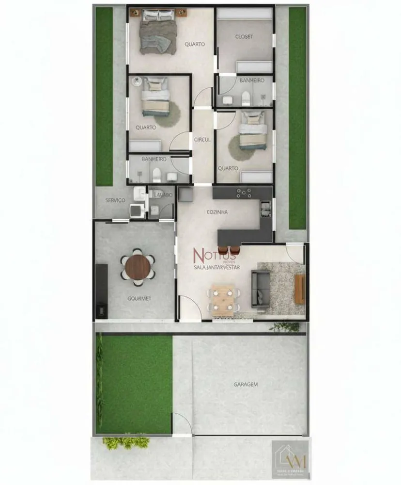 Casa, 3 quartos - Foto 2