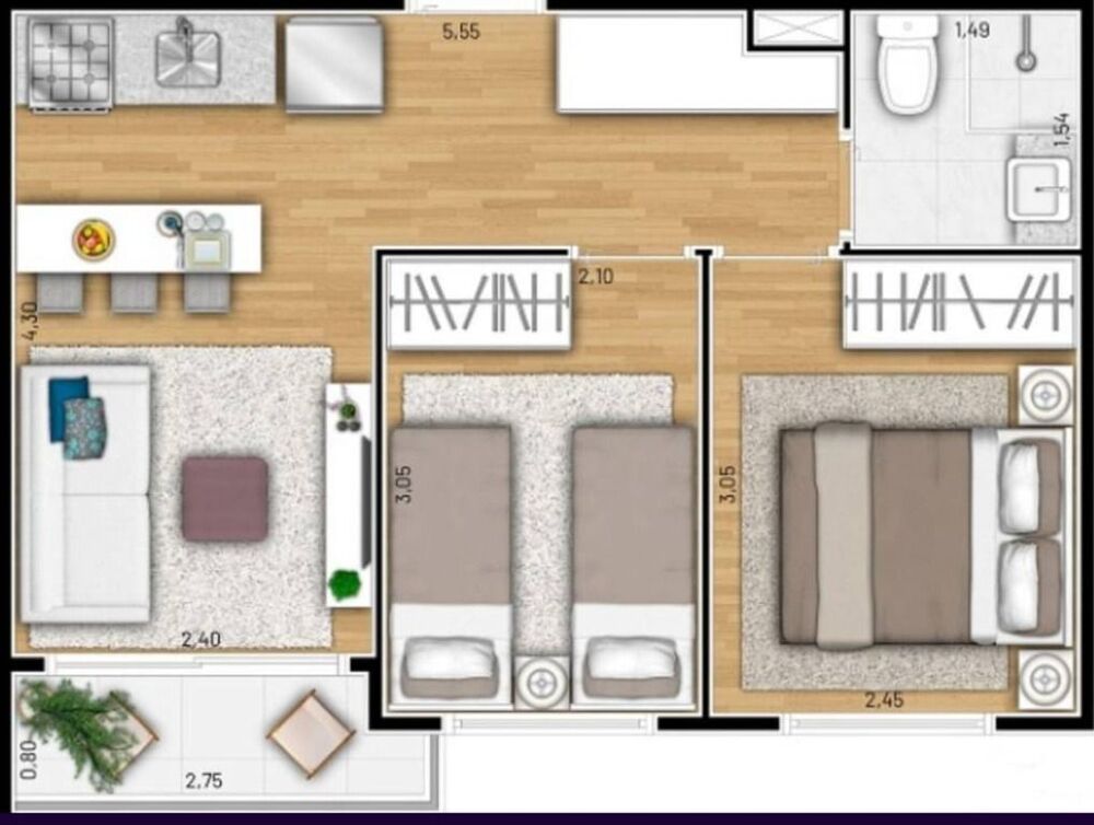 Apartamento, 1 quarto, 26 m² - Foto 9