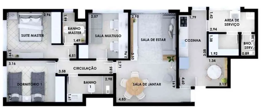 Apartamento, 3 quartos, 93 m² - Foto 4