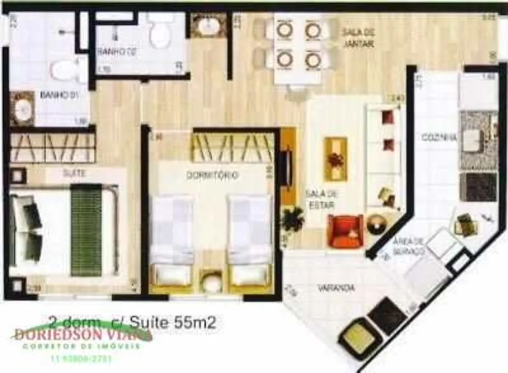 Apartamento, 2 quartos, 55 m² - Foto 5