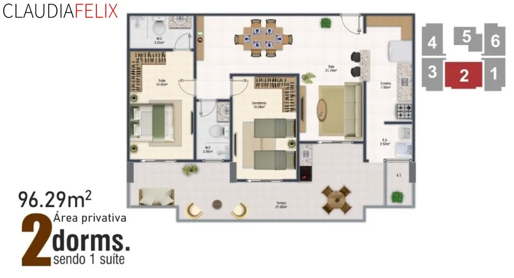 Apartamento, 2 quartos, 96 m² - Foto 8