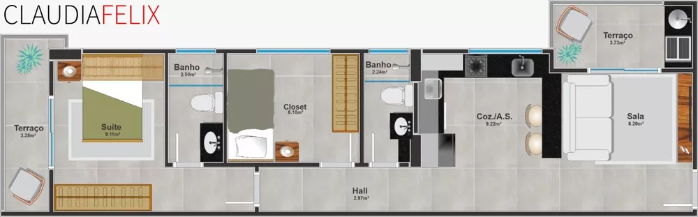 Apartamento à venda com 2 quartos, 53m² - Foto 1