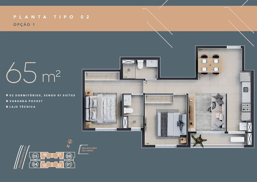 Apartamento, 2 quartos, 65 m² - Foto 8