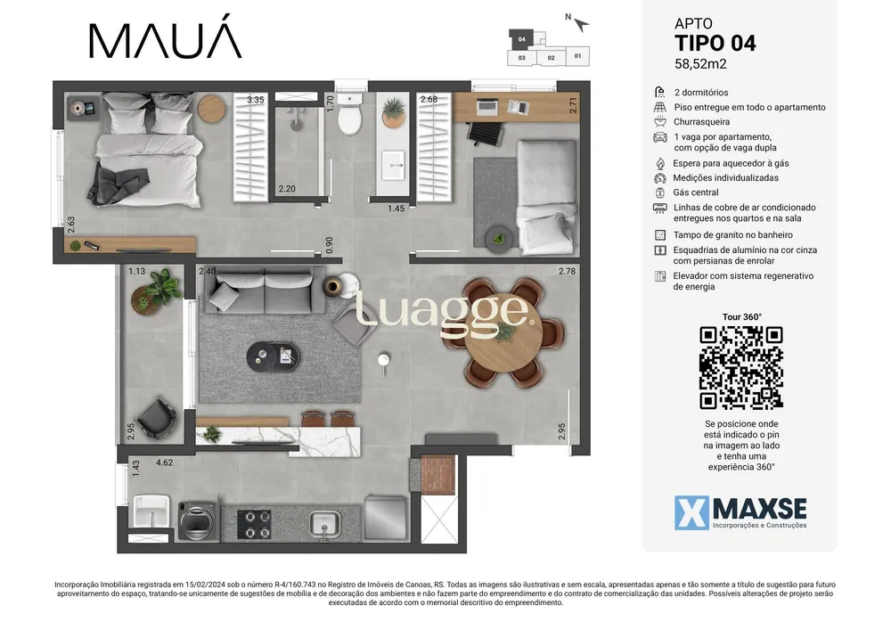 Apartamento, 2 quartos, 59 m² - Foto 1