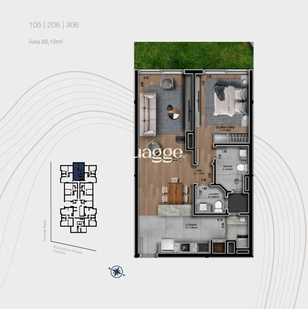 Apartamento, 1 quarto, 67 m² - Foto 3