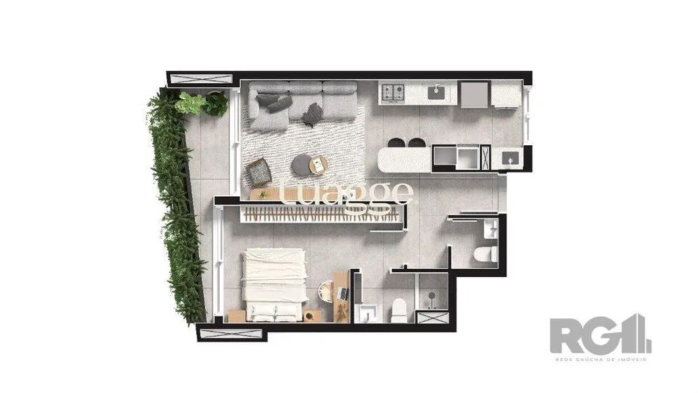 Apartamento, 1 quarto, 62 m² - Foto 2