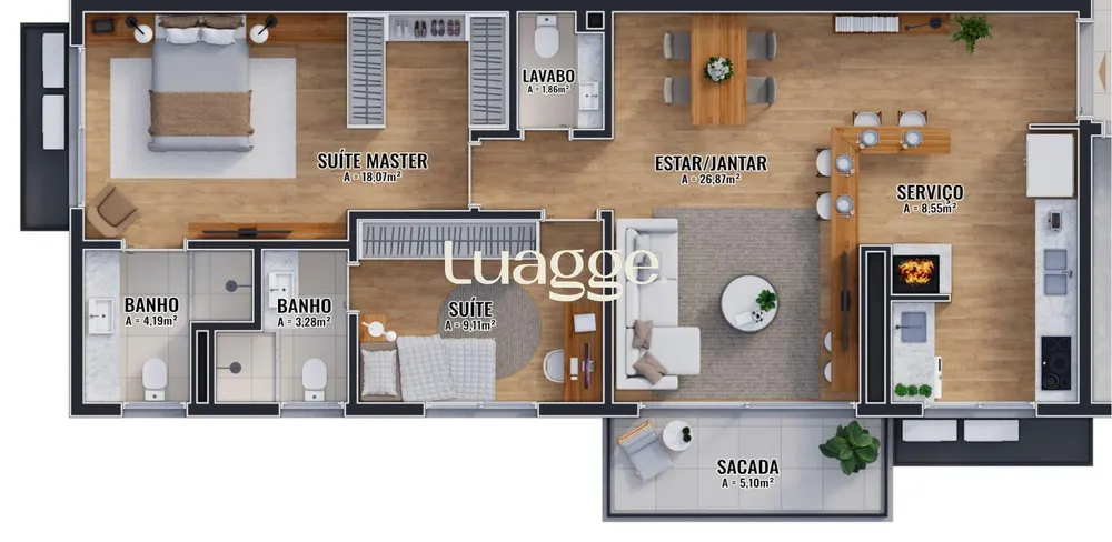 Apartamento, 2 quartos, 97 m² - Foto 1