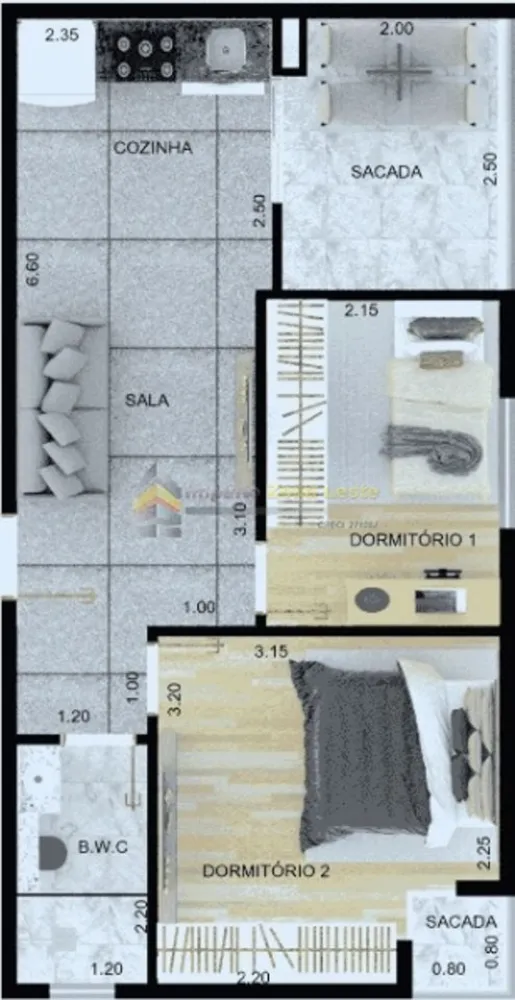 Apartamento, 2 quartos, 31 m² - Foto 9