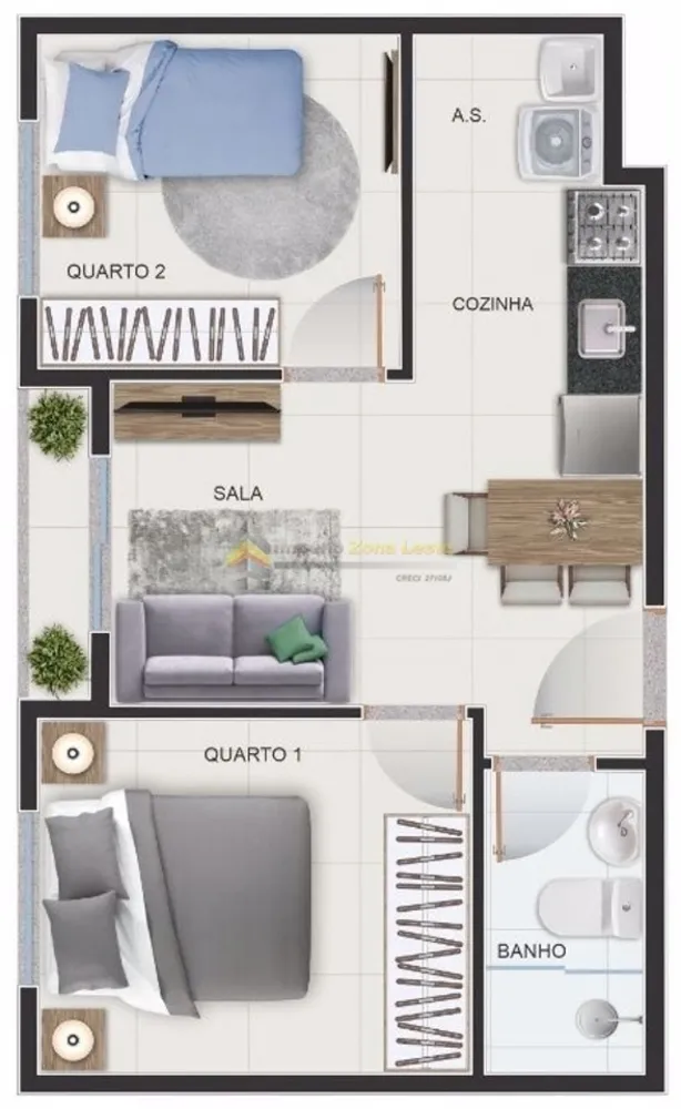 Apartamento, 2 quartos, 34 m² - Foto 5