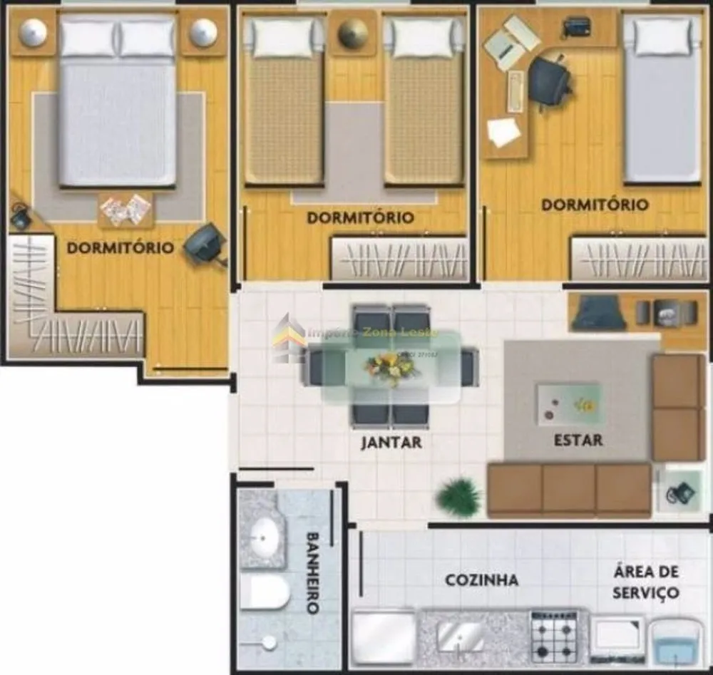 Apartamento, 3 quartos, 50 m² - Foto 14