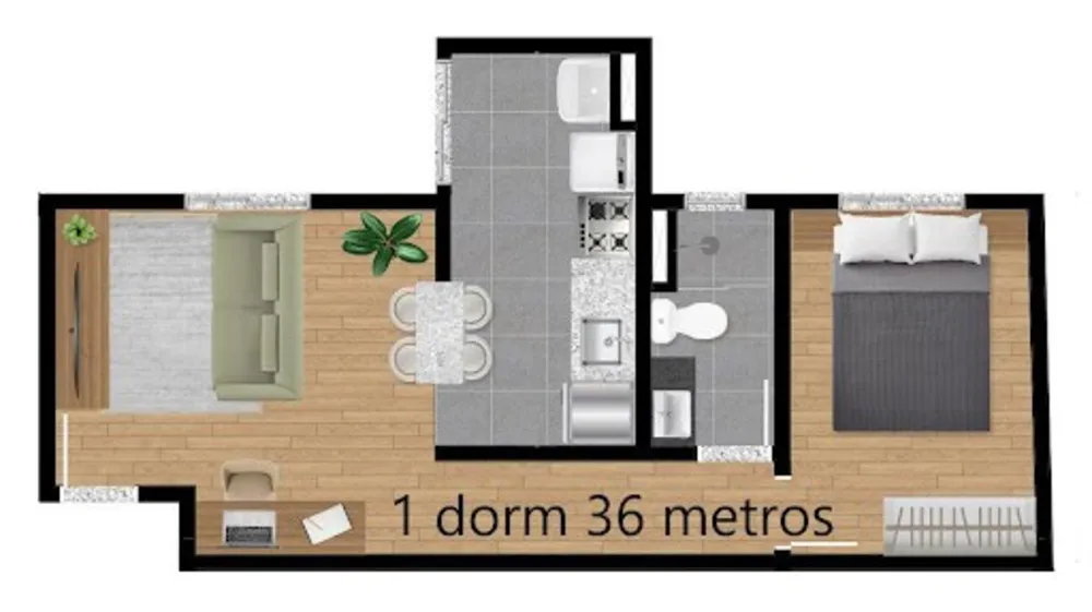 Apartamento, 2 quartos, 39 m² - Foto 6