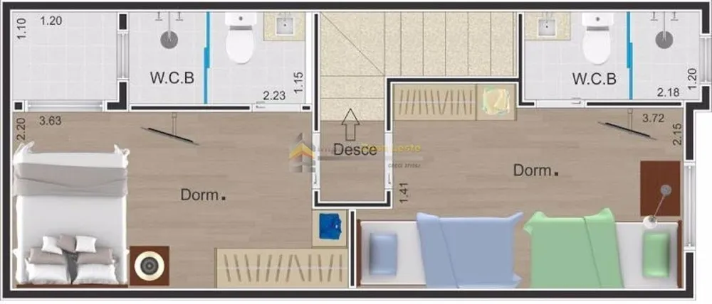 Casa, 2 quartos, 59 m² - Foto 12