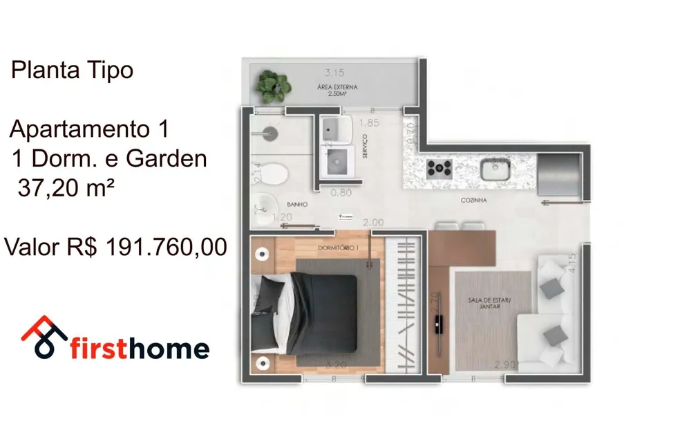 Apartamento, 1 quarto, 28 m² - Foto 15