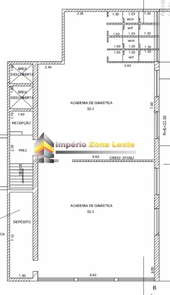 Loja-Salão, 251 m² - Foto 1