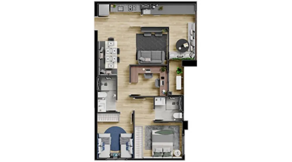 Apartamento, 2 quartos, 57 m² - Foto 11