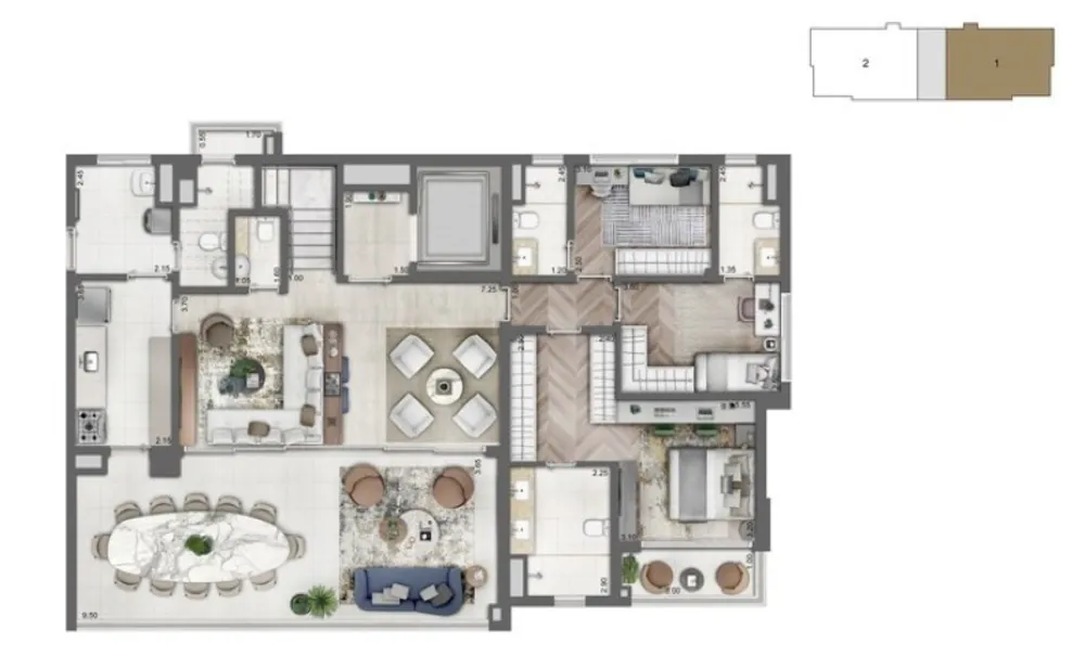 Apartamento, 3 quartos, 165 m² - Foto 11