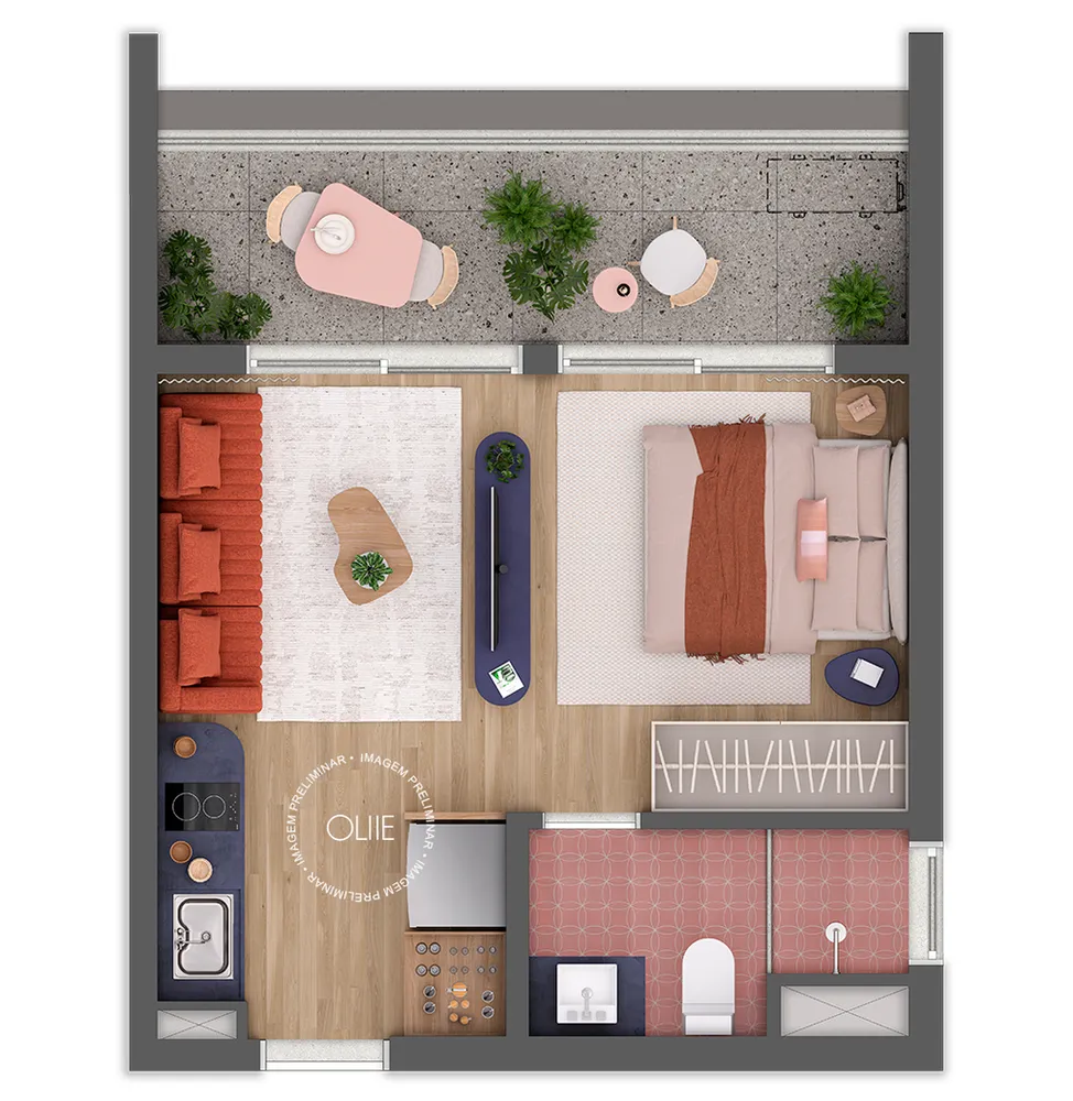 Cobertura, 1 quarto, 84 m² - Foto 11