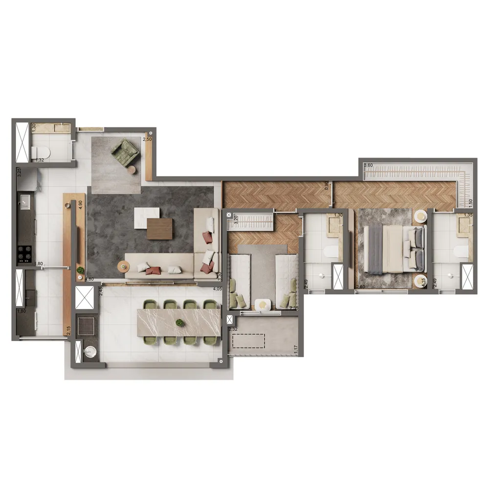 Apartamento, 3 quartos, 135 m² - Foto 3