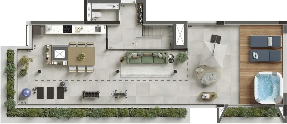 Cobertura, 2 quartos, 146 m² - Foto 5