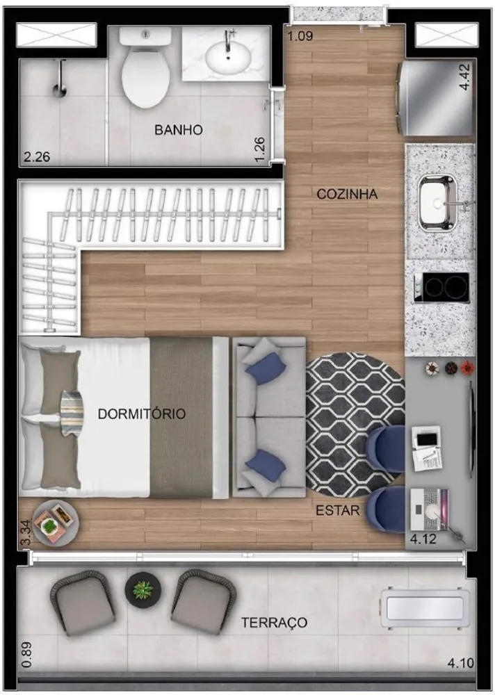 Apartamento, 2 quartos, 40 m² - Foto 8