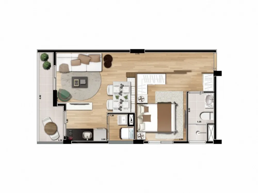 Apartamento, 1 quarto, 35 m² - Foto 9