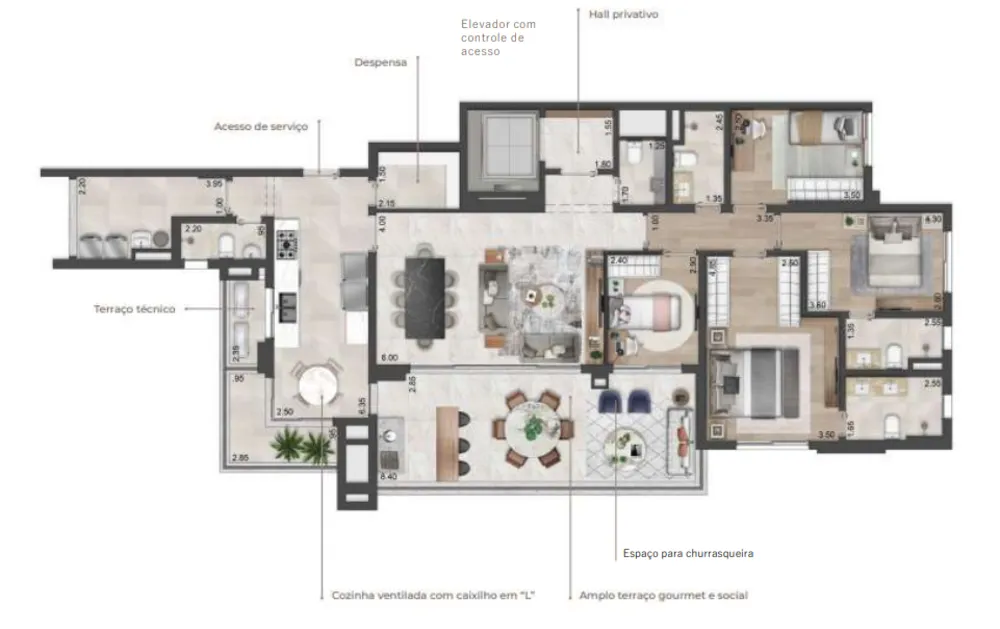 Apartamento, 4 quartos, 174 m² - Foto 8