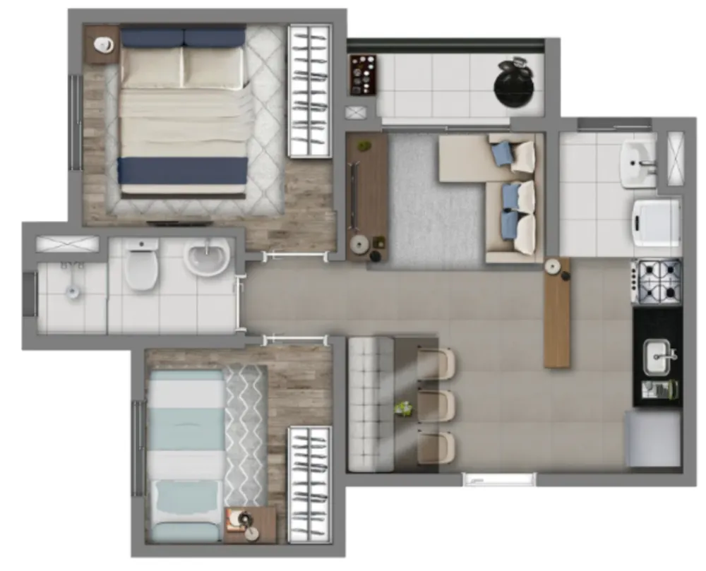 Apartamento, 2 quartos, 56 m² - Foto 5