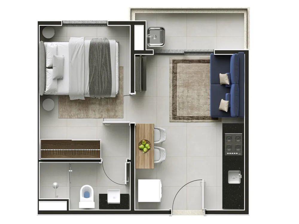 Apartamento, 1 quarto, 30 m² - Foto 11