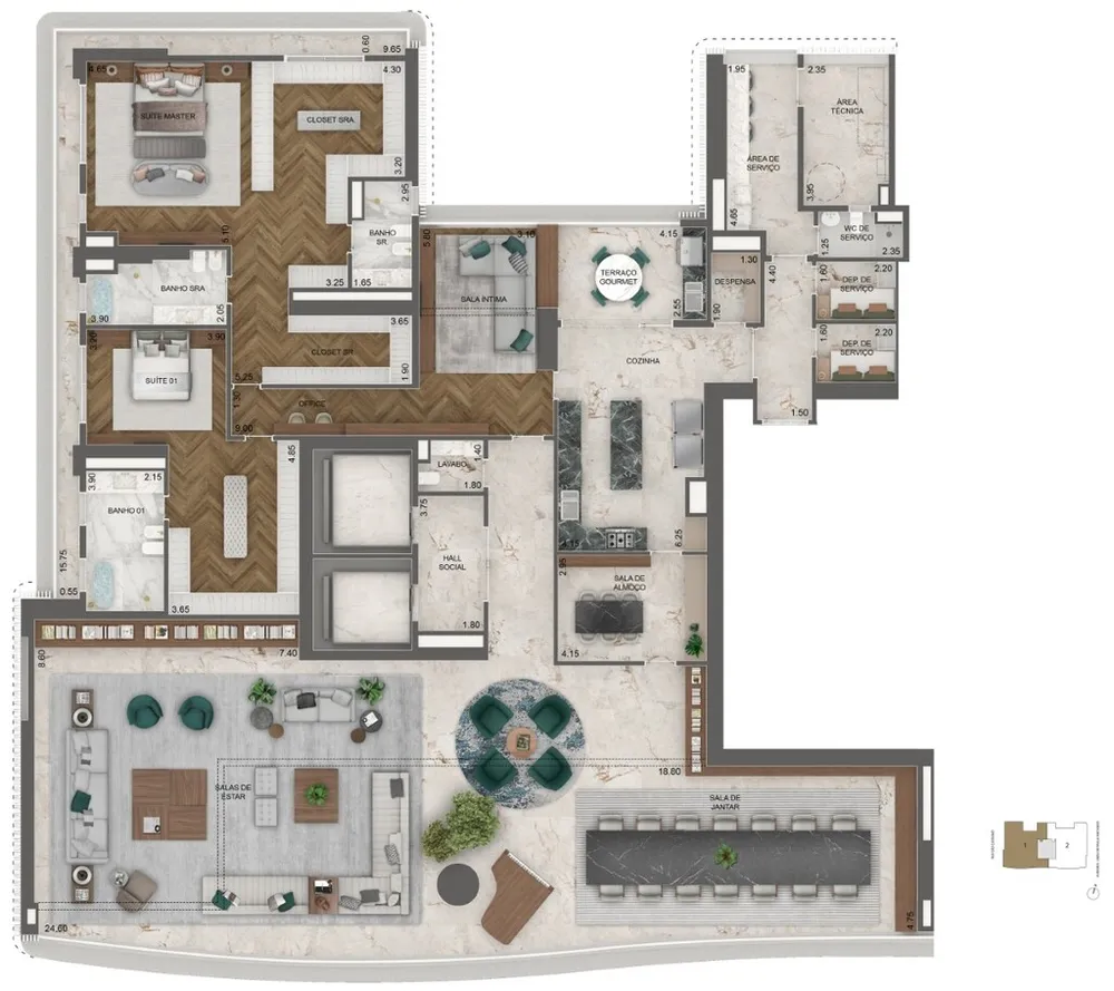 Apartamento, 4 quartos, 695 m² - Foto 9