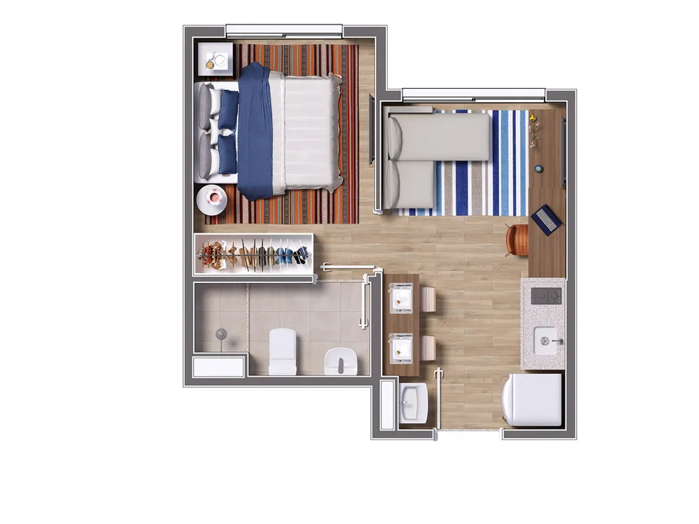 Apartamento, 2 quartos, 33 m² - Foto 9