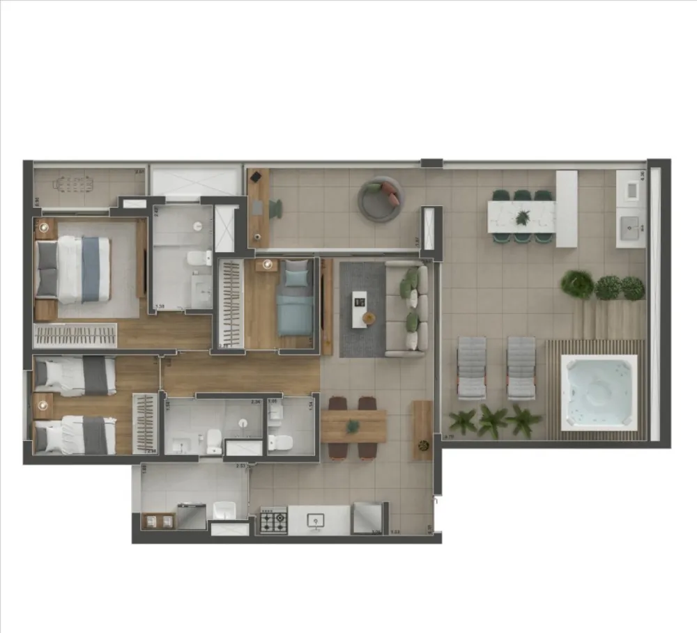 Apartamento, 1 quarto, 58 m² - Foto 12