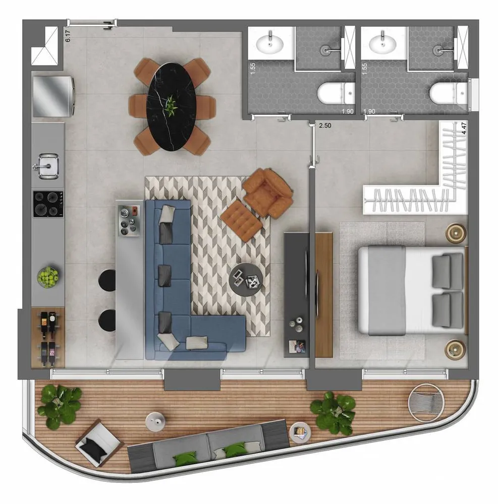 Apartamento, 1 quarto, 43 m² - Foto 11