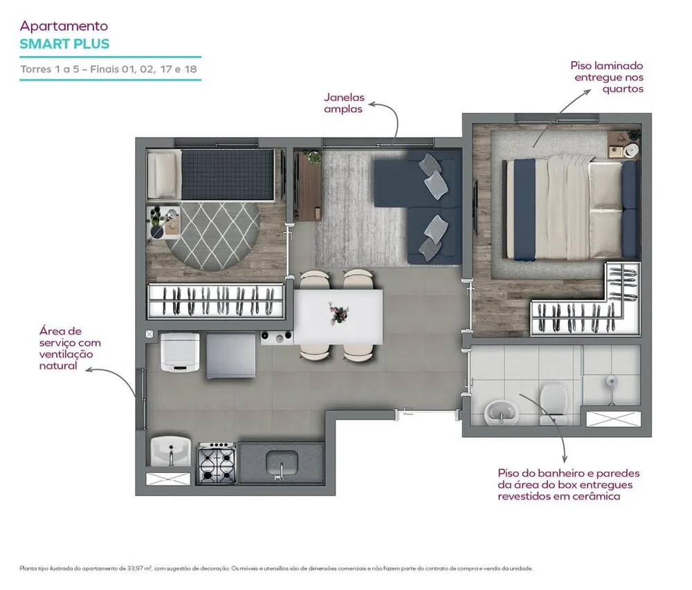 Apartamento, 2 quartos, 46 m² - Foto 12