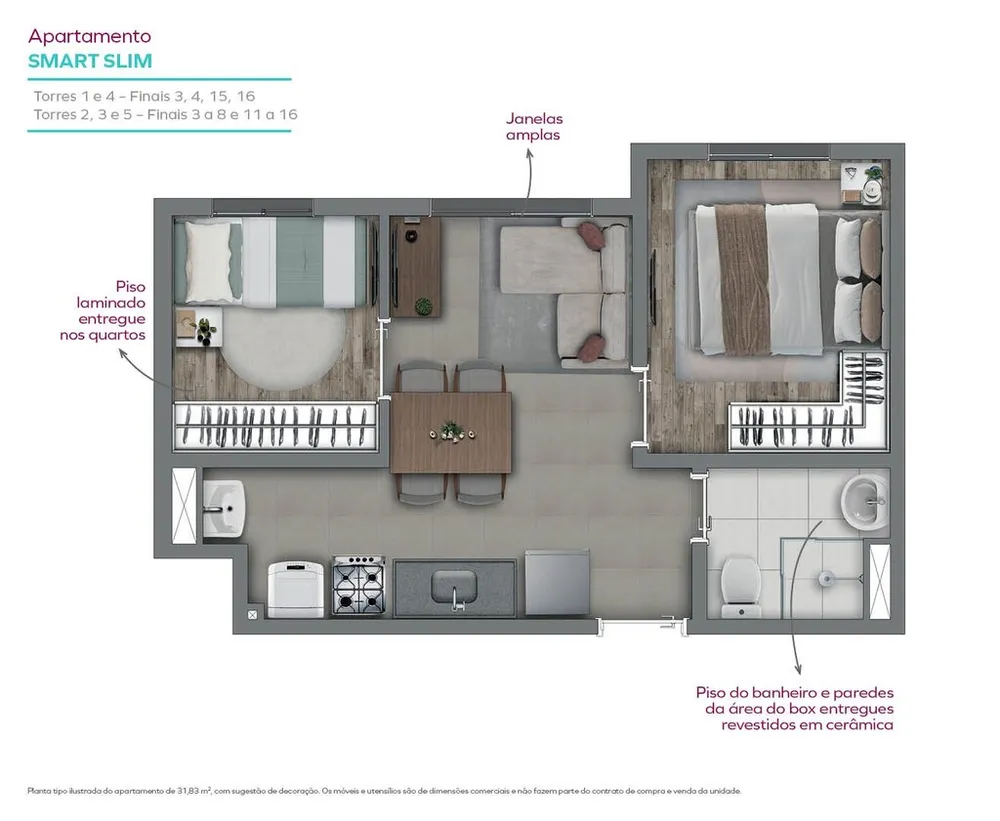 Apartamento, 2 quartos, 46 m² - Foto 11