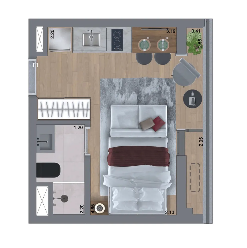 Apartamento, 1 quarto, 31 m² - Foto 12
