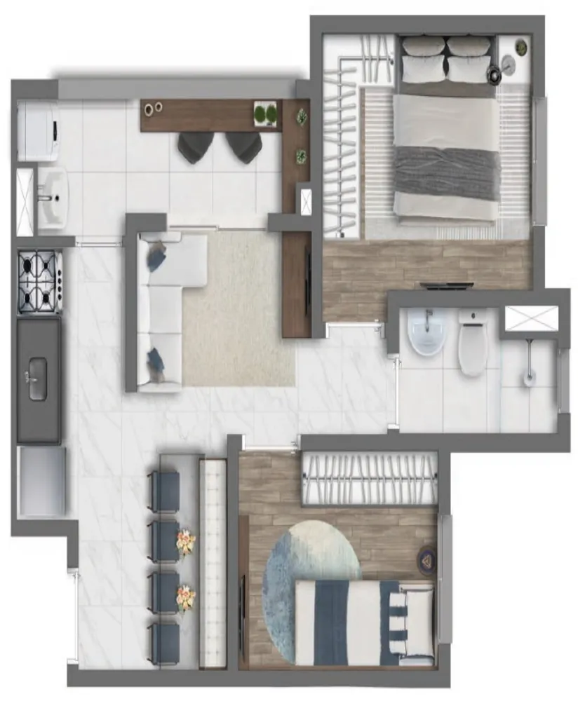 Apartamento, 3 quartos, 60 m² - Foto 10
